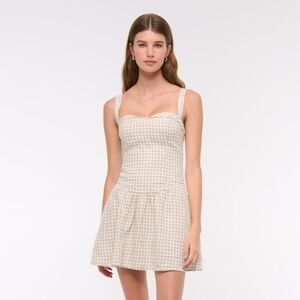 NWT Abercrombie Premium Linen Drop Waist Skort - M Tall